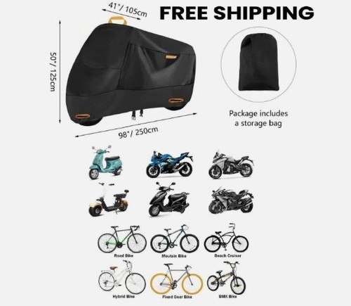 Motorcycle bicycle cover heavy - cover,