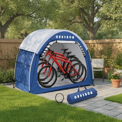Outdoor bike storage - bike, tent